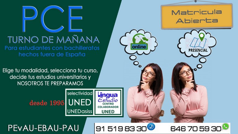 ACADEMIA PREPARACIÓN EXAMENES PAU. Curso PAU por las mañanas